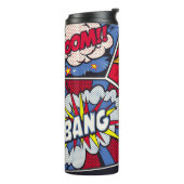 Bouteilles Isothermes Art pop rétro, motif de la bande dessinée. (Tourné sur la gauche)