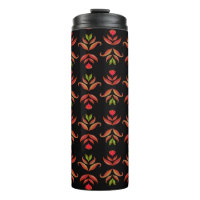Art populaire foncé Floral Imprimer Cosy Rustique
