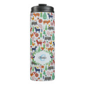 Bouteilles Isothermes Art populaire scandinave Monogramme Motif Boho Mod (Devant)