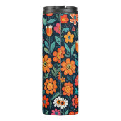 Bouteilles Isothermes Art populaire Whimsical Chat et Fleurs (Dos)