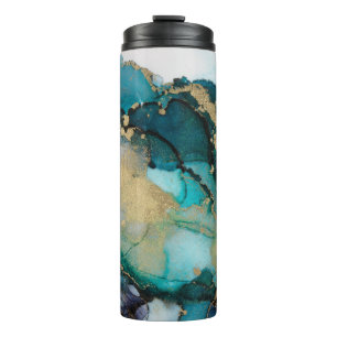 Bouteilles Isothermes Artabstracte turquoise d'alcool d'alcool noir, art