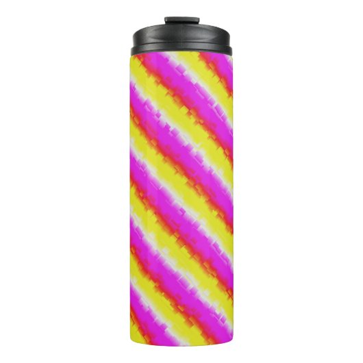 Bouteilles Isothermes Artdeco rose Jaune Artdeco Arc-en-ciel rayures (Devant)