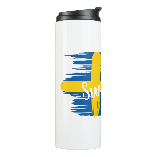 Bouteilles Isothermes Artistic Brushstroke Sweden Flag (Tourné sur la gauche)