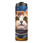 Bouteilles Isothermes Astronaut de chat spatial amusant (Devant)