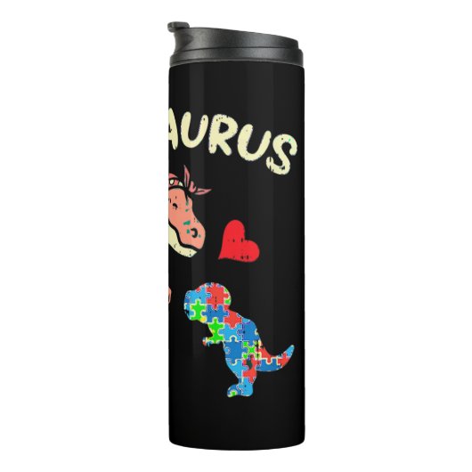 Bouteilles Isothermes Attrapez ce mignon Mamasaurus Heart Puzzle Dino T- (Tourné sur la droite)