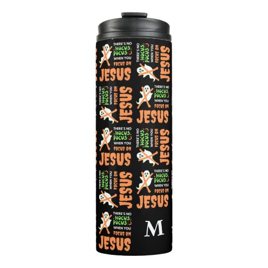 Bouteilles Isothermes AUCUN HOCUS POCUS Christian Halloween Monogramme (Devant)