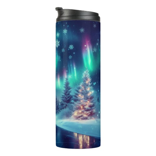 Bouteilles Isothermes aurora borealis/Noël/hiver (Tourné sur la droite)