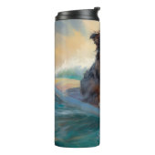 Bouteilles Isothermes Australian Shepherd Beach Surfing Peinture (Tourné sur la gauche)