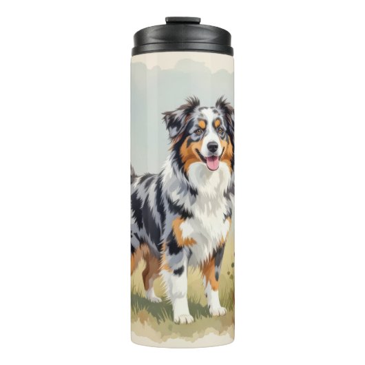 Bouteilles Isothermes Australian Shepherd Dog Merle Long Tail (Devant)