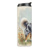Bouteilles Isothermes Australian Shepherd Dog Merle Long Tail (Tourné sur la gauche)