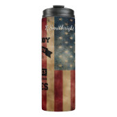 Bouteilles Isothermes Auto Body Technicien drapeau américain (Devant)