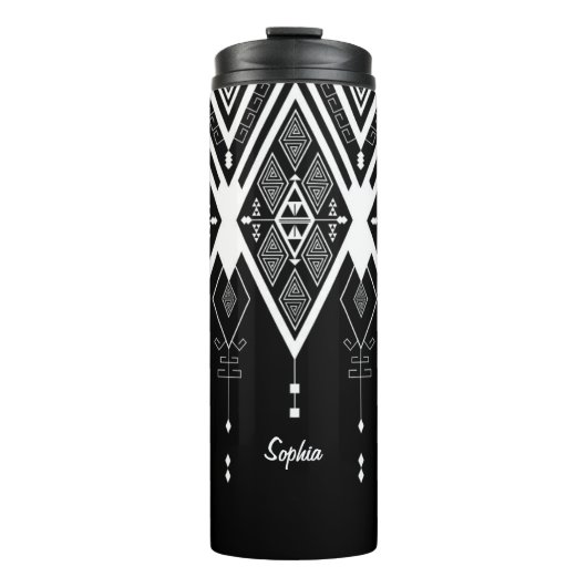 Bouteilles Isothermes Autochtone Américain Noir Et Blanc (Devant)