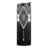 Bouteilles Isothermes Autochtone Américain Noir Et Blanc (Tourné sur la gauche)