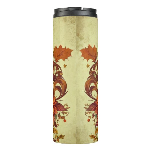 Bouteilles Isothermes Automne/Automne/Halloween/citrouille/squelette (Dos)