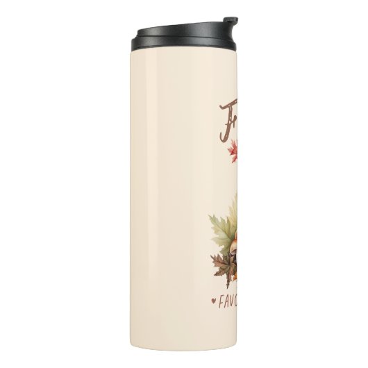 Bouteilles Isothermes Automne Est Ma Couleur Préférée - Champignons & Fe (Tourné sur la gauche)