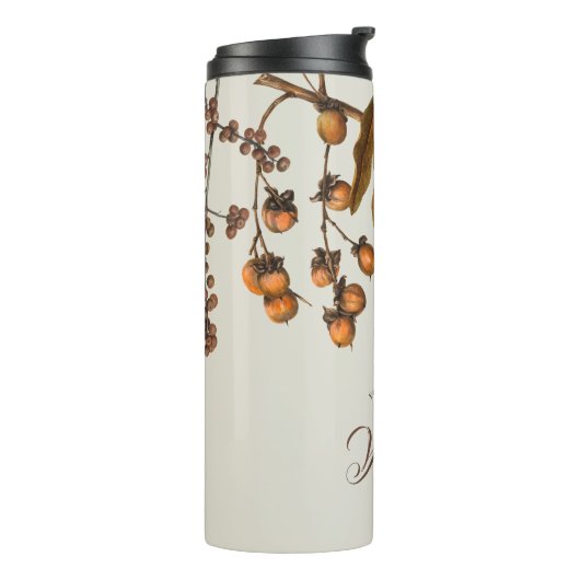 Bouteilles Isothermes Automne Feuillage Feuille Texte personnalisé (Tourné sur la gauche)