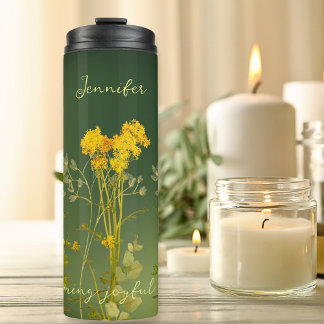 Bouteilles Isothermes Automne Fleurs Jaunes D'Automne Sur Inspiration Ve
