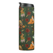 Bouteilles Isothermes Automne Forêt forestière Animaux verts (Tourné sur la droite)