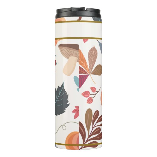 Bouteilles Isothermes Automne Personnalisé Automne Design simple 12oz. (Dos)