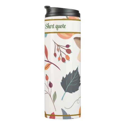 Bouteilles Isothermes Automne Personnalisé Automne Design simple 12oz. (Tourné sur la droite)