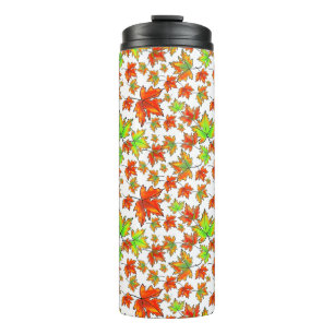 Bouteilles Isothermes Automne rouge orange feuille érable feuille