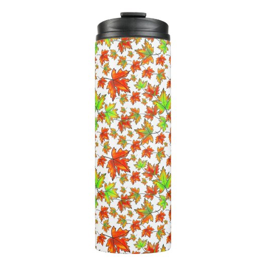 Bouteilles Isothermes Automne rouge orange feuille érable feuille (Devant)