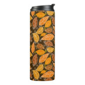 Bouteilles Isothermes Autumn leaves seamless pattern, vintage background (Tourné sur la gauche)