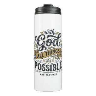 Bouteilles Isothermes Avec Dieu Toutes Choses Sont Possibles Vintage Chr