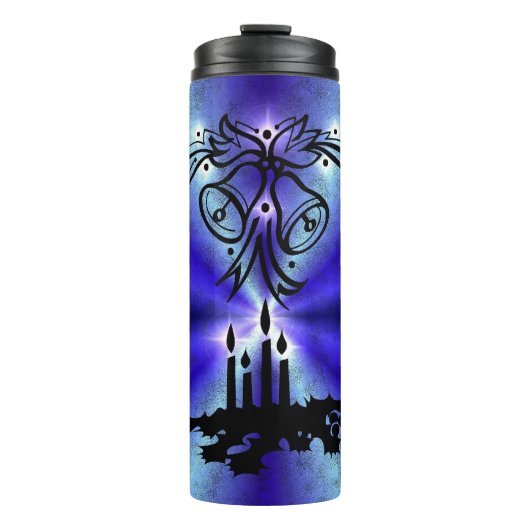 Bouteilles Isothermes Avent, Artdeco de Noël sur Blue Green Rainbow (Devant)