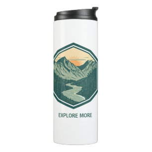 Bouteilles Isothermes Aventure de montagne personnalisée Rétro Extérieur