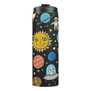 Bouteilles Isothermes Aventure spatiale : planètes, motif de fusées.
