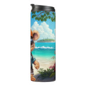 Bouteilles Isothermes Aventures ensoleillées avec ours de plage - Prêt p (Tourné sur la droite)