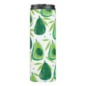Bouteilles Isothermes Avocado, timbre texturé, motif transparent. (Dos)
