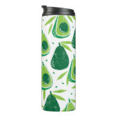 Bouteilles Isothermes Avocado, timbre texturé, motif transparent. (Tourné sur la droite)