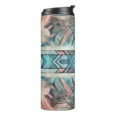 Bouteilles Isothermes Aztec Sud-Ouest Pastel Rose Et Bleu (Tourné sur la gauche)