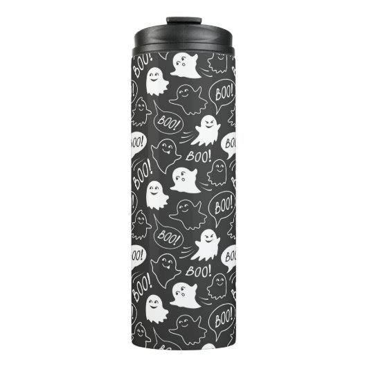 Bouteilles Isothermes B&W Cute Doodle Halloween Motif (Devant)