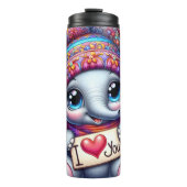 Bouteilles Isothermes Baby Elephant Winter Heart (Devant)