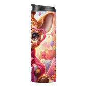 Bouteilles Isothermes Baby Giraffe Pink Heart Glasses Wrap (Tourné sur la droite)