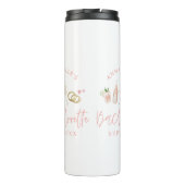 Bouteilles Isothermes Bachelorette de champagne moderne rose girly éléga (Dos)