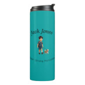 Bouteilles Isothermes Back to School Boy & Dog Custom Water Bottle (Tourné sur la gauche)