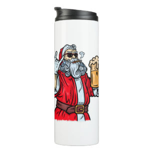 Bouteilles Isothermes Bad Père Noël, Rock, Bière et Cigar