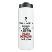 Bouteilles Isothermes Badass, Ninja, Superstar, Pilates Instructeur (Devant)