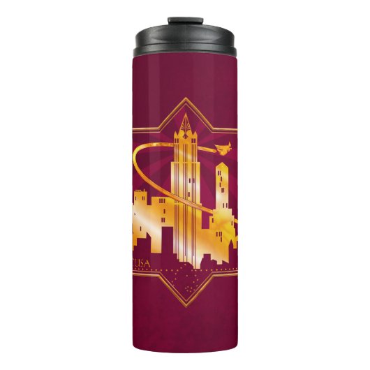 Bouteilles Isothermes Badge graphique MACUSA™ (Devant)