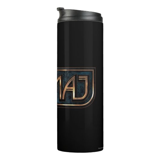 Bouteilles Isothermes Badge NO-MAJ™ en or et marbre (Tourné sur la droite)