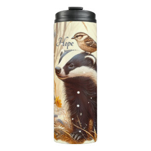 Bouteilles Isothermes Badger and Sparrow Nature Faune Rustique