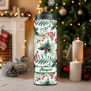 Bouteilles Isothermes Baies d'hiver Verdure Hiver