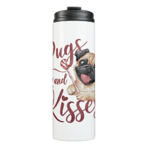Bouteilles Isothermes baiser de chien .Carlins & baisers Aquarelle Tee