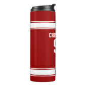 Bouteilles Isothermes Bal de soccer Jersey cool rouge et blanc (Tourné sur la gauche)