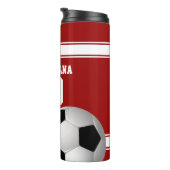 Bouteilles Isothermes Bal de soccer Jersey cool rouge et blanc (Tourné sur la droite)