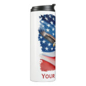 Bouteilles Isothermes Bald Eagle & US Drapeau 4 juillet (Tourné sur la gauche)